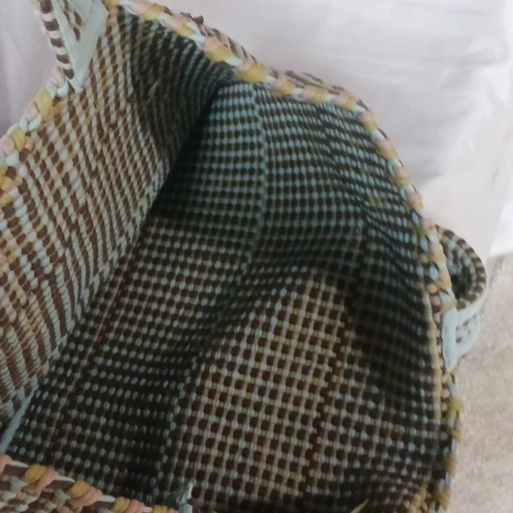 Zara Checkered Shoulder Bag - Blue and Tan - Picture 7 of 7
